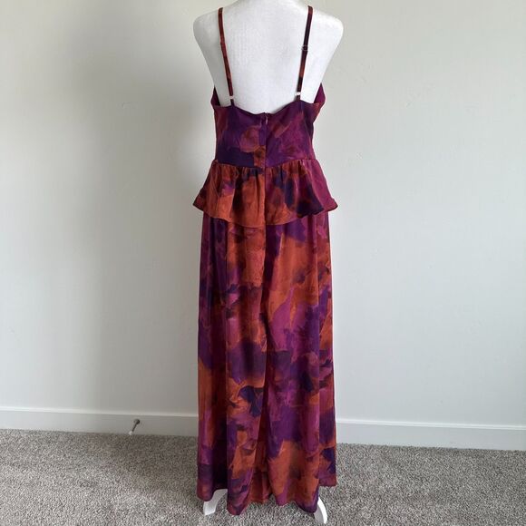 Saints & Secrets Women's Maxi Dress Ruffle adjustable strap Formal Evening Sz M - Picture 9 of 16